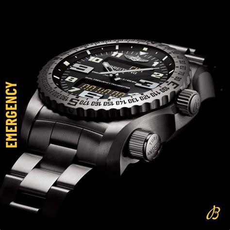 breitling emergency black titanium - volcano black